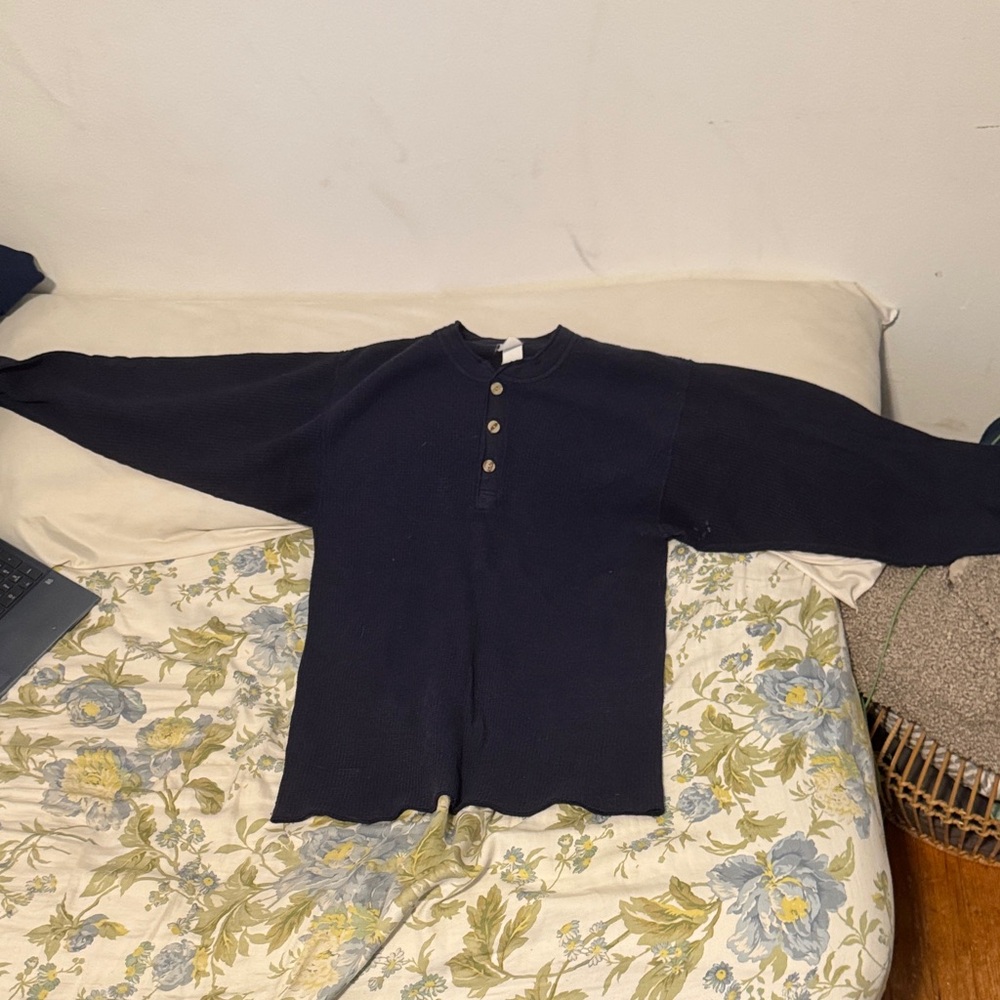 Source Unknown Navy Long Sleeve Shirt